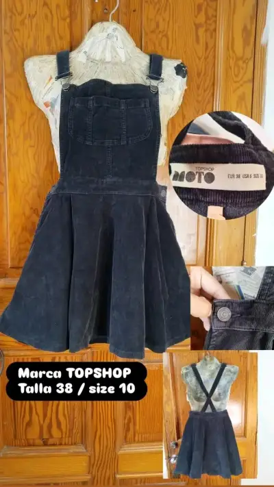 Jardinera  negro Topshop talla 38 - miniatura 1