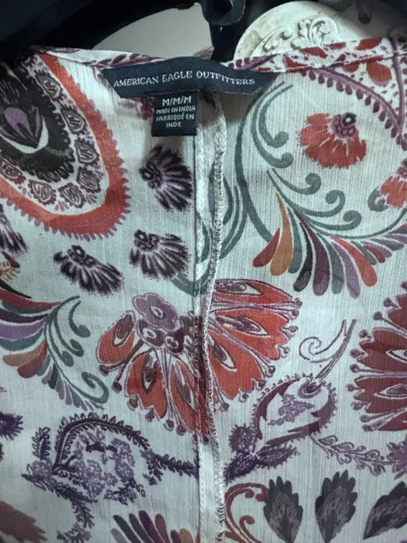 Kimono floral American Eagle con encaje - 3