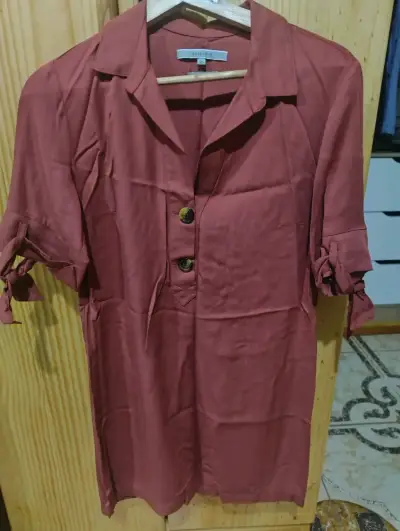 Vestido corto rojo Basement XS - miniatura 5