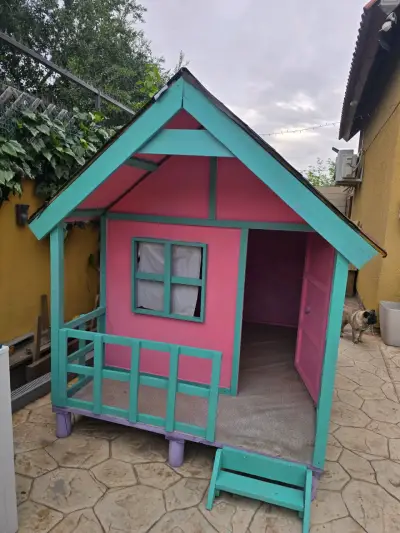 Casita de Juego Infantil de Madera Colorida - miniatura 2