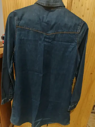Vestido camisero denim azul marca Elle - miniatura 2