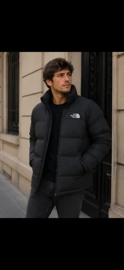 Chaqueta acolchada negra The North Face para hombre - miniatura 1