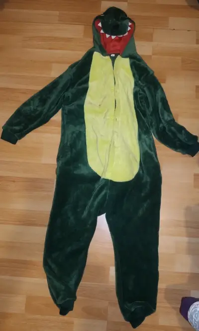 Disfraz de dinosaurio verde 10 a 12 años - miniatura 2