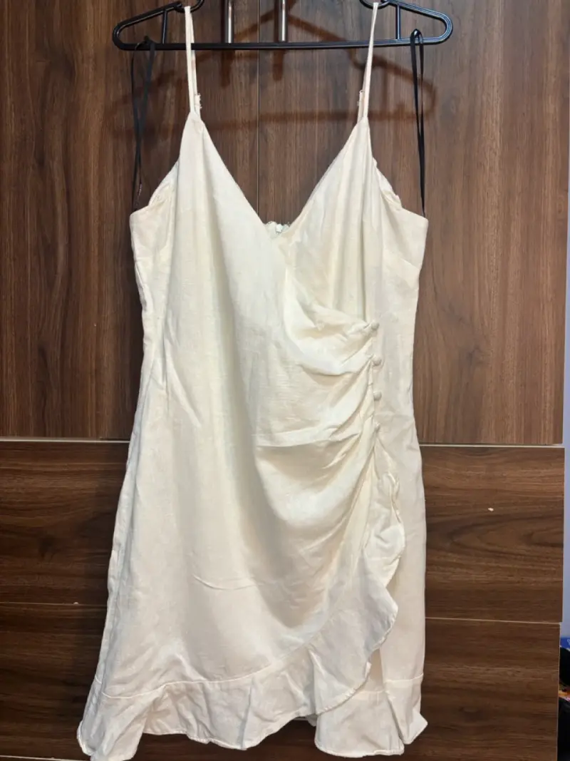 Vestido blanco lino Forever 21 - 1