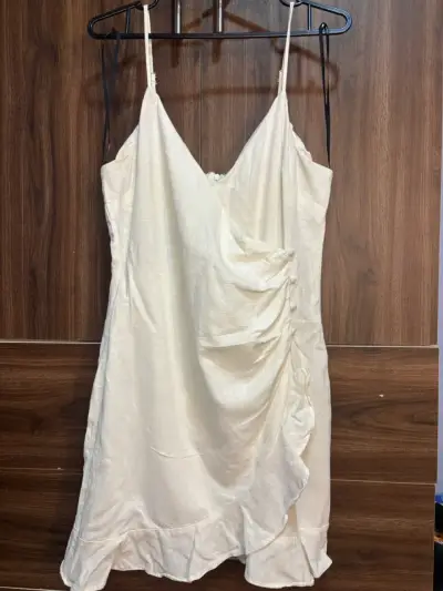 Vestido blanco lino Forever 21 - miniatura 1