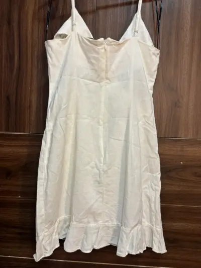 Vestido blanco lino Forever 21 - miniatura 2