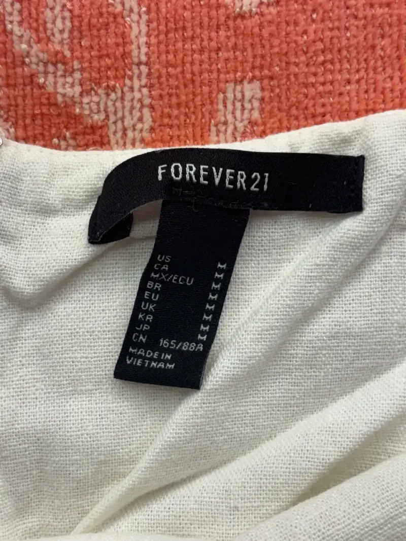 Vestido blanco lino Forever 21 - 3