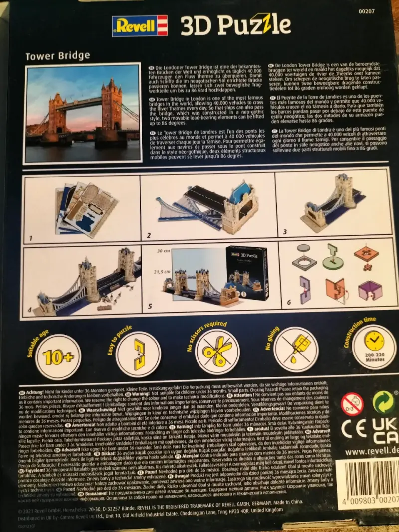 Rompecabezas 3D Revell Tower Bridge 120 piezas - 2