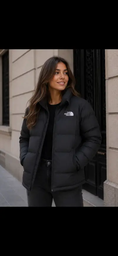 Chaqueta acolchada negra The North Face para mujer - miniatura 1