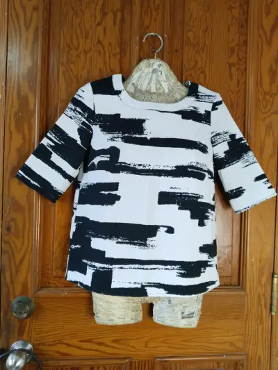 Blusa estampada blanco y negro Only - miniatura 1