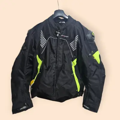 Chaqueta de moto Windesign negra con detalles reflectantes - miniatura 1