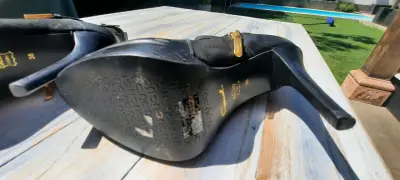 Botines de cuero  negro con tacón alto y hebillas - miniatura 5