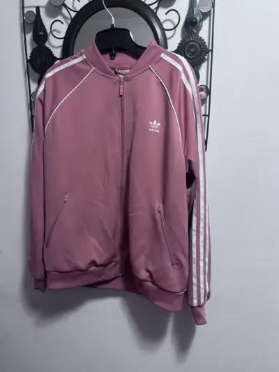 Chaqueta deportiva rosa Adidas - miniatura 1
