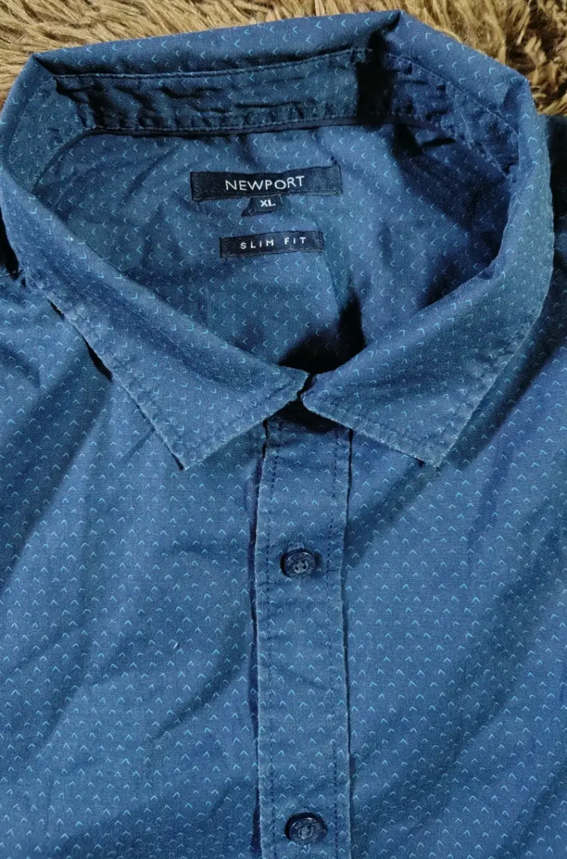 Camisa azul de hombre Newport Slim Fit - 2