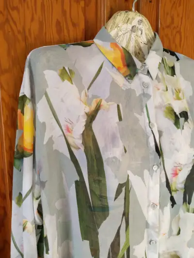 Blusa floral transparente Topshop para mujer - miniatura 2