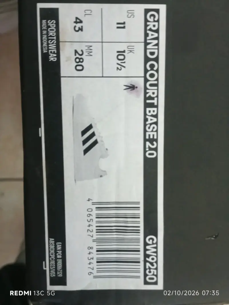 Zapatillas Adidas Grand Court Base 20 Blancas Talla 43 - 2