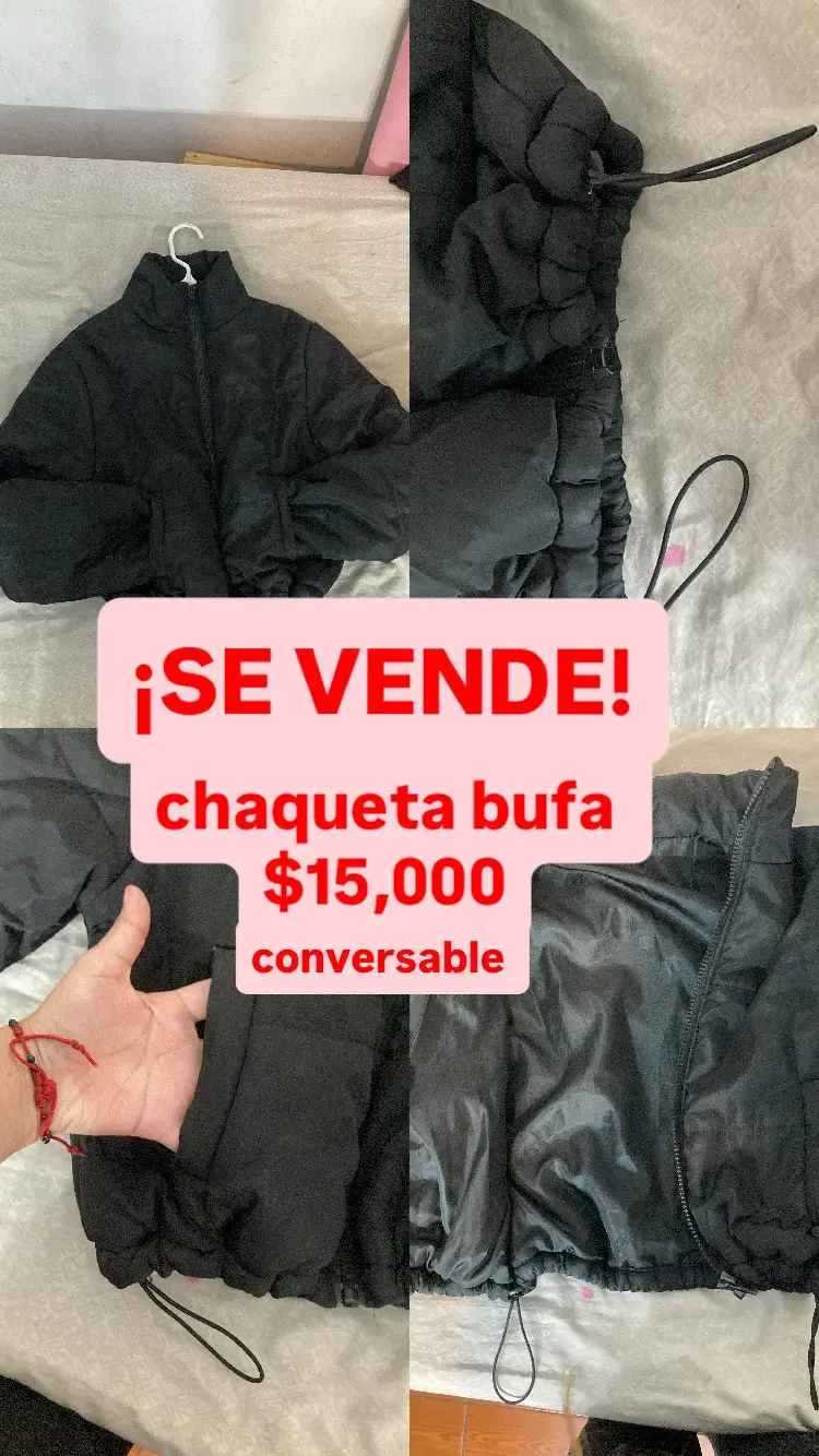 Chaqueta Bufa Negra en Buen Estado
