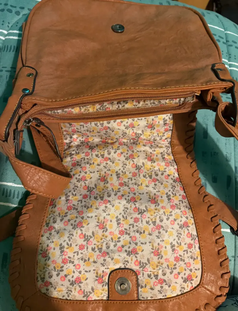 Cartera cruzada marrón claro - 4