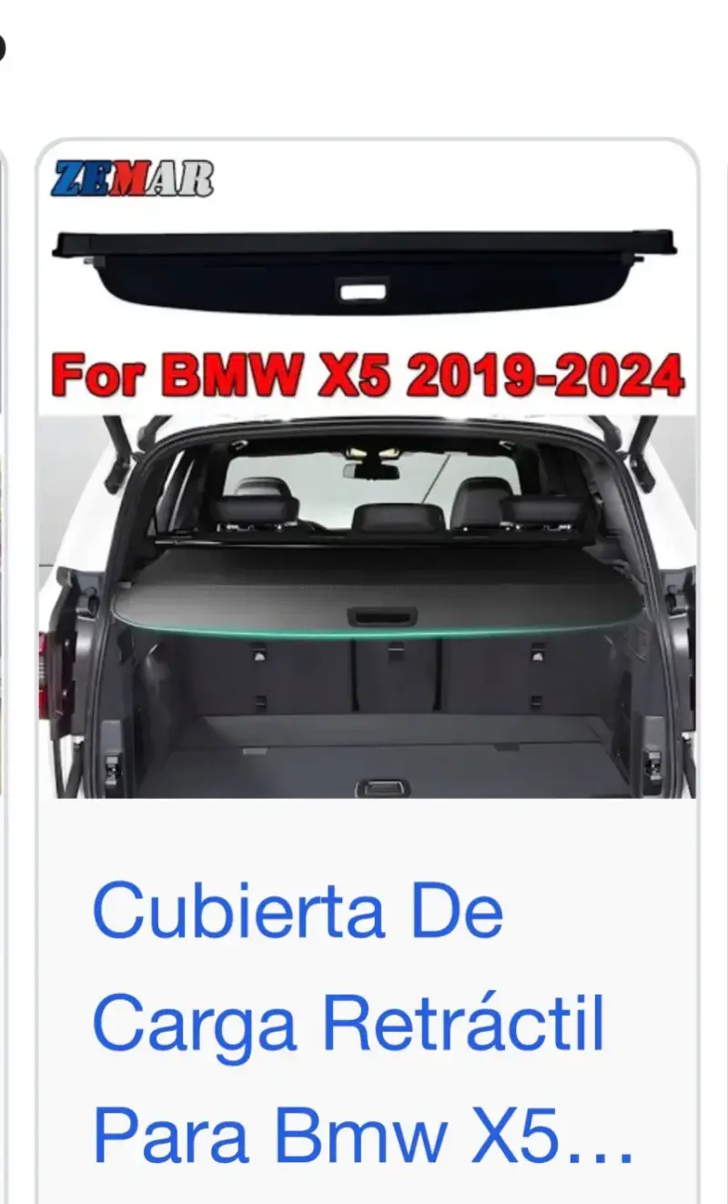 Cubierta de carga retráctil para BMW X5 2019-2024