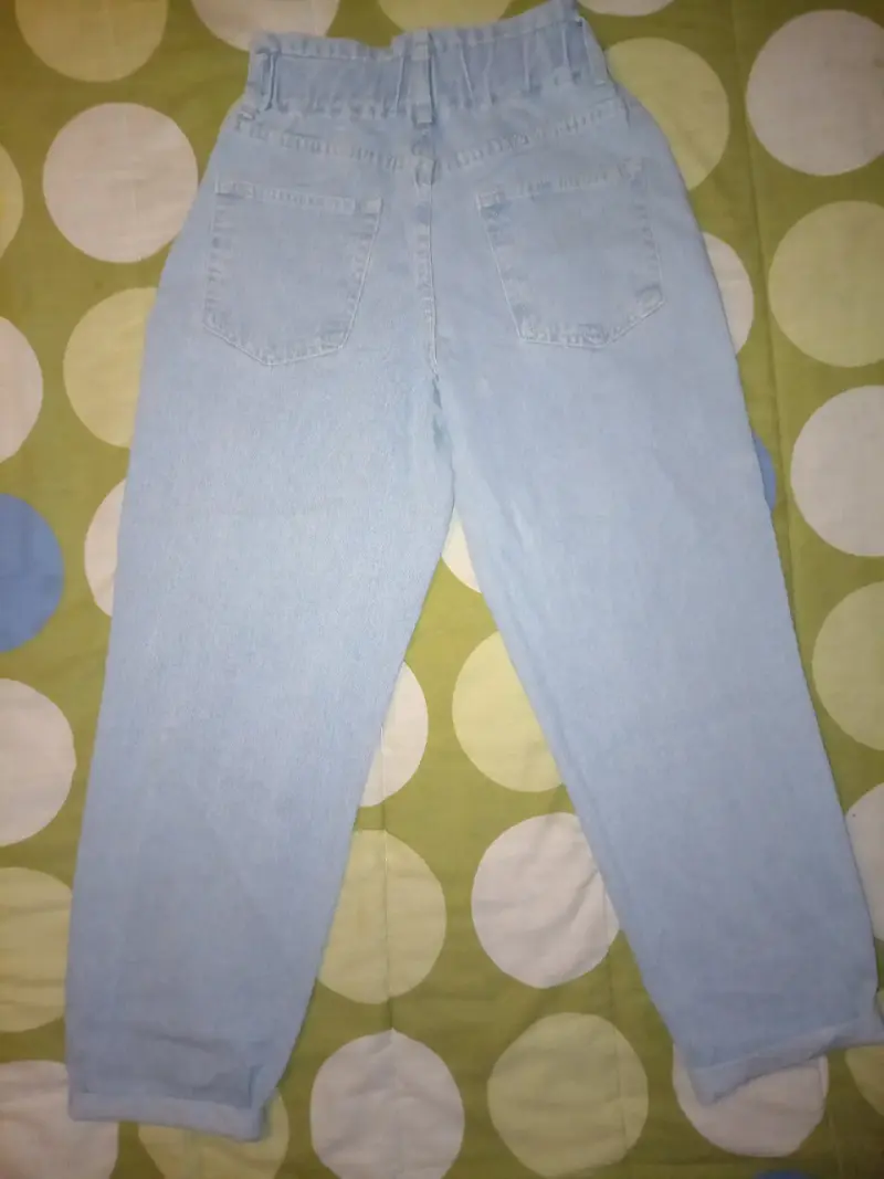 Jeans celestes de tiro alto para mujer Index - 2