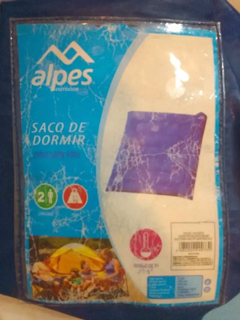 Saco de Dormir Alpes Outdoor Envelope Pro Azul - 1