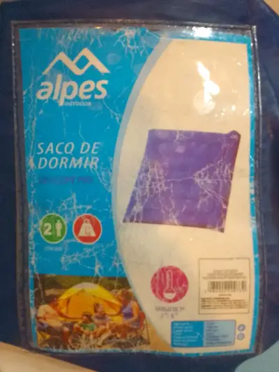 Saco de Dormir Alpes Outdoor Envelope Pro Azul - miniatura 1