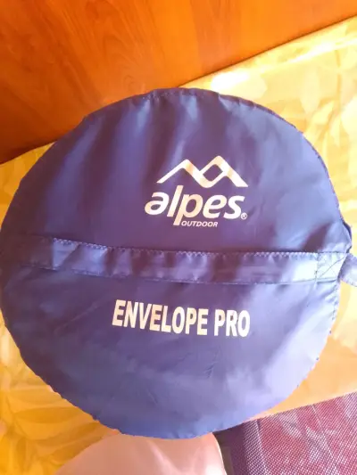 Saco de Dormir Alpes Outdoor Envelope Pro Azul - miniatura 4