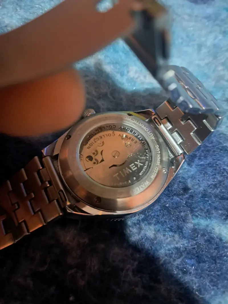 Reloj automático Timex azul con caja original - 6