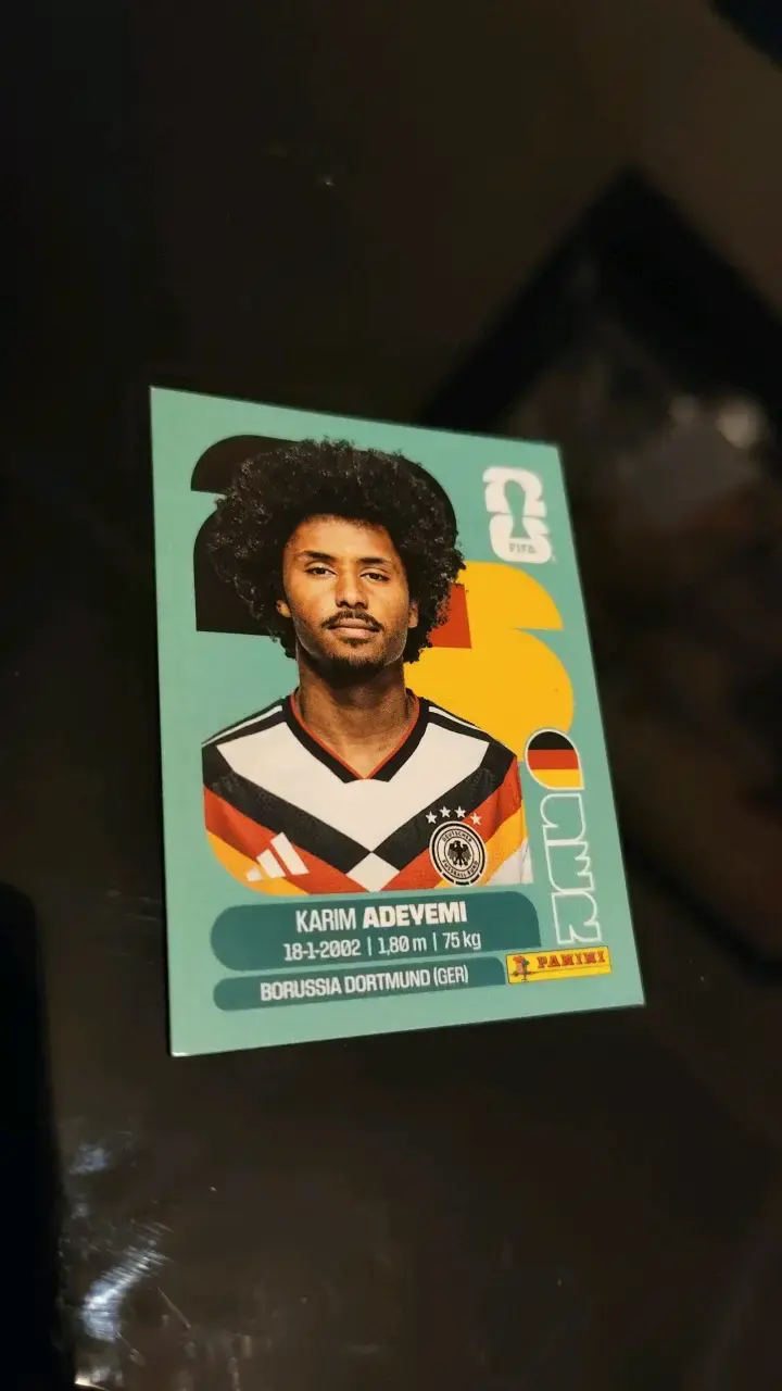 Lámina Panini Karim Adeyemi Alemania 2026