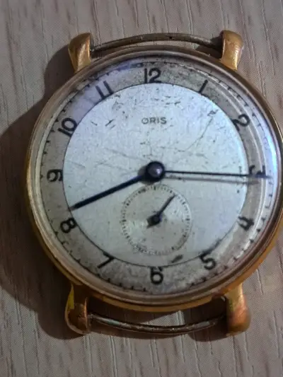 Reloj vintage Oris de pulsera dorado - miniatura 1