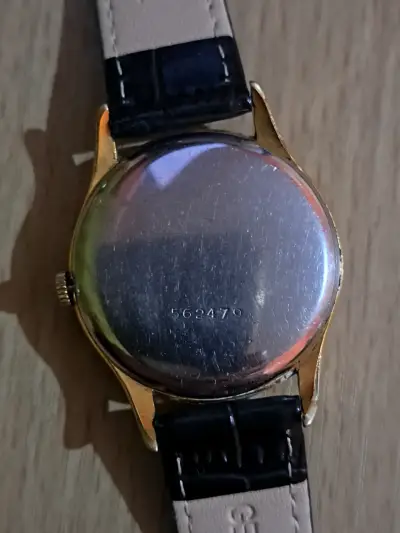 Reloj vintage Certina dorado con correa negra - miniatura 2