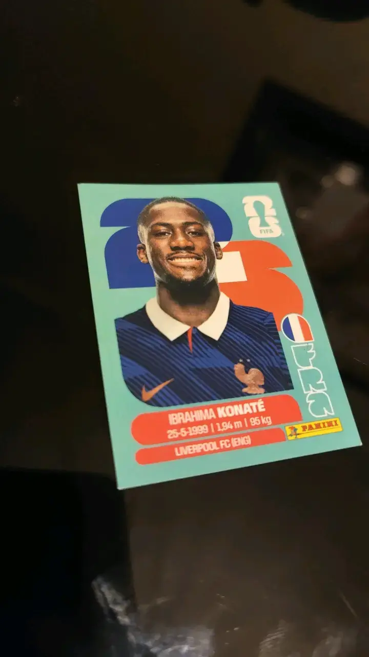 Lámina Panini Ibrahima Konaté 2026