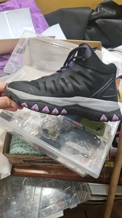 Botas de trekking Weinbrenner negras y moradas - miniatura 4