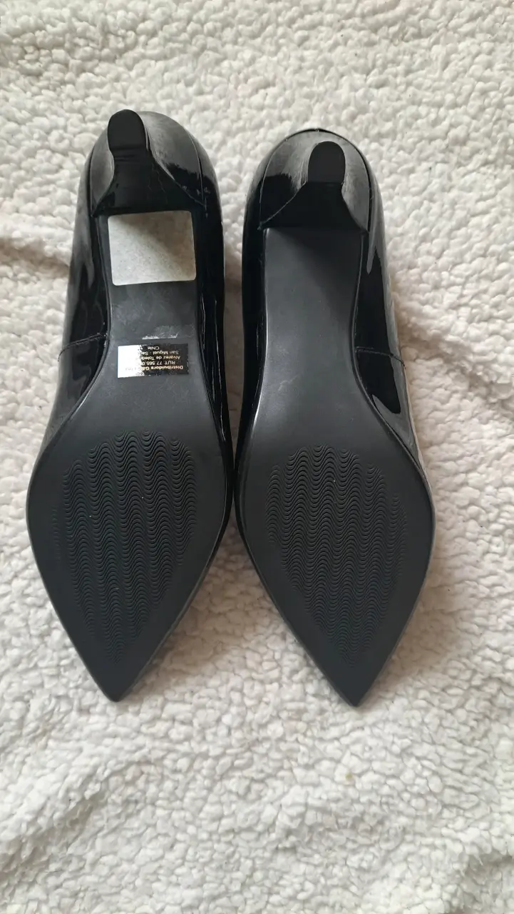 Zapatos de Tacón Negro Charol Mujer - 4