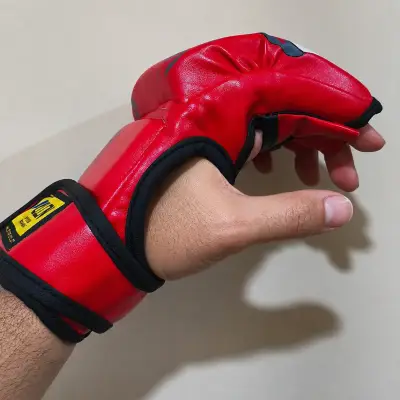 Guantes para MMA - Acolchado Reforzado - Rojo - miniatura 1