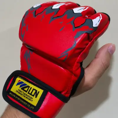 Guantes para MMA - Acolchado Reforzado - Rojo - miniatura 3