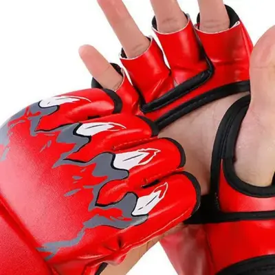 Guantes para MMA - Acolchado Reforzado - Rojo - miniatura 5