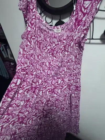 Vestido largo estampado floral rosa - miniatura 3