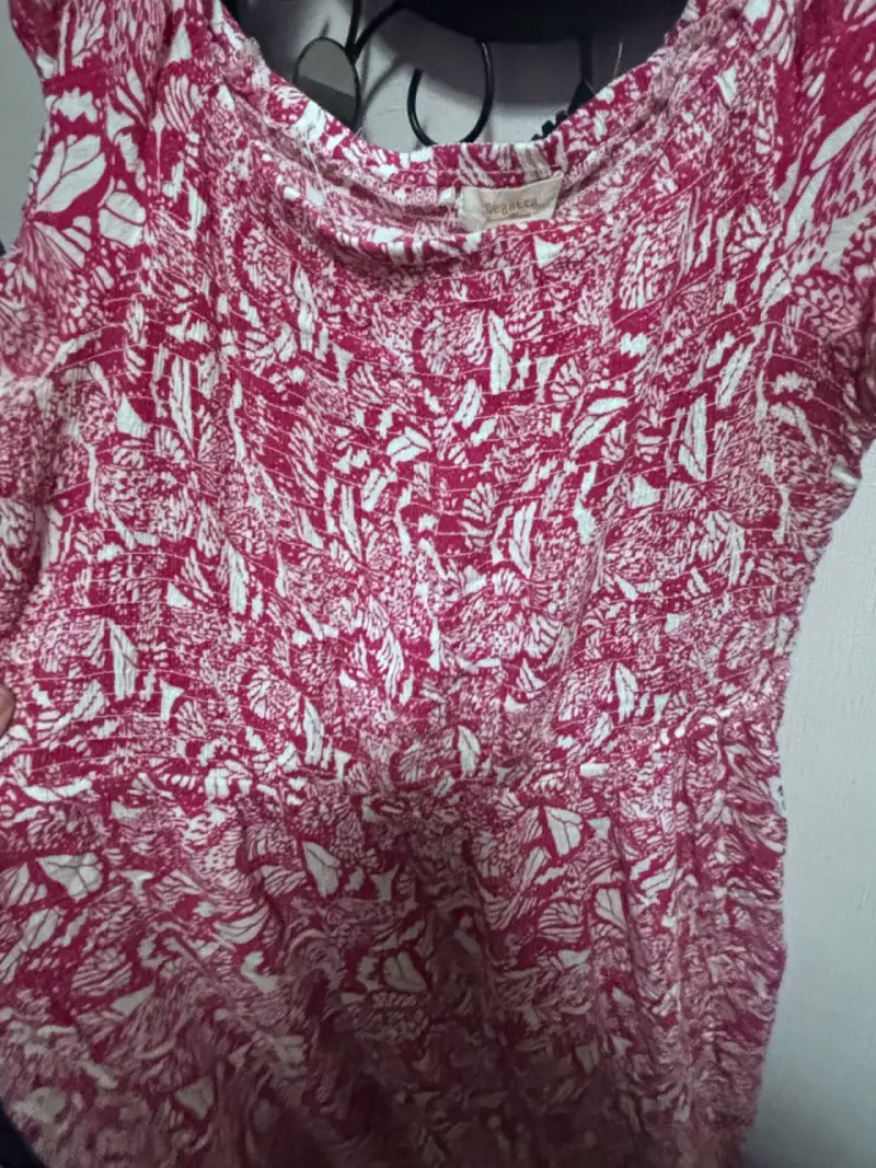 Vestido largo estampado floral rosa - 5
