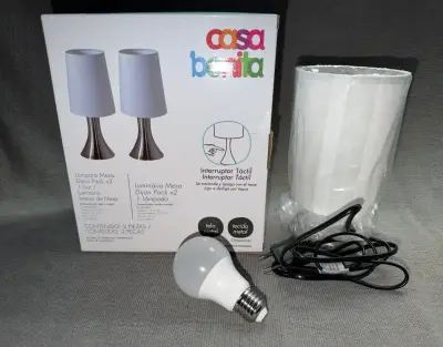 Lámpara tactil para velador + 1 Ampolleta - miniatura 2