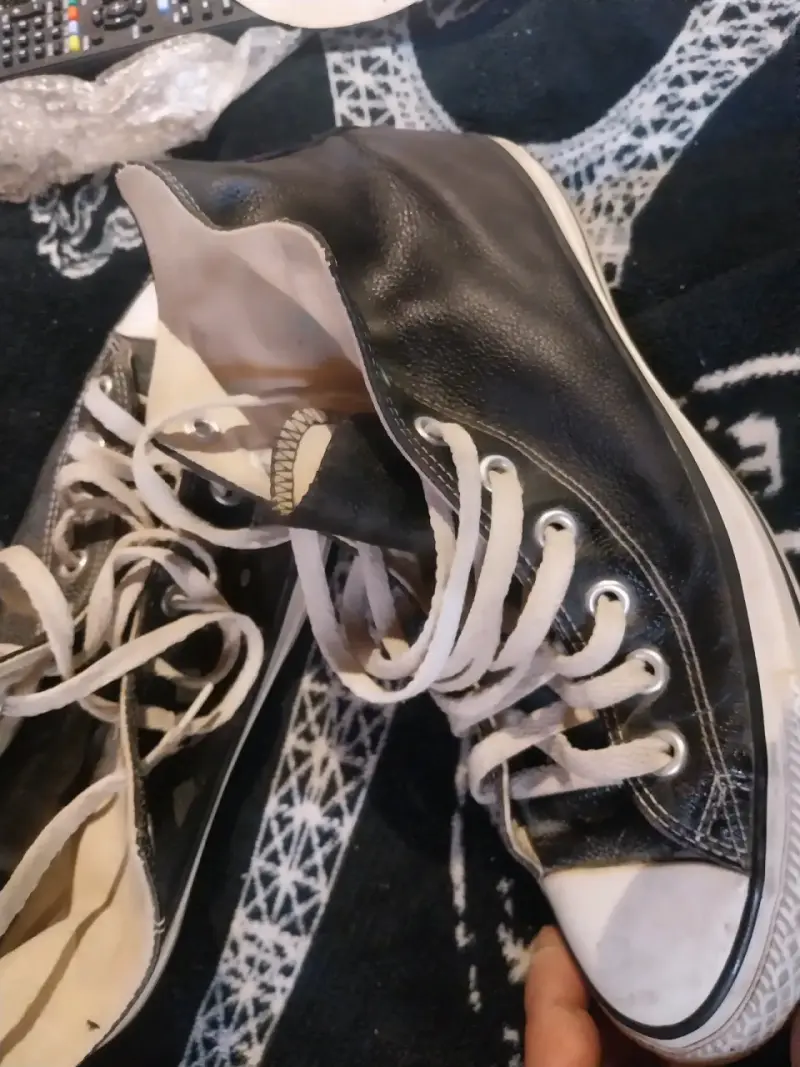 Converse All Star negras de cuero clásicas - 3