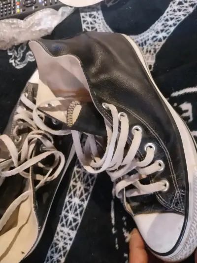 Converse All Star negras de cuero clásicas - miniatura 3