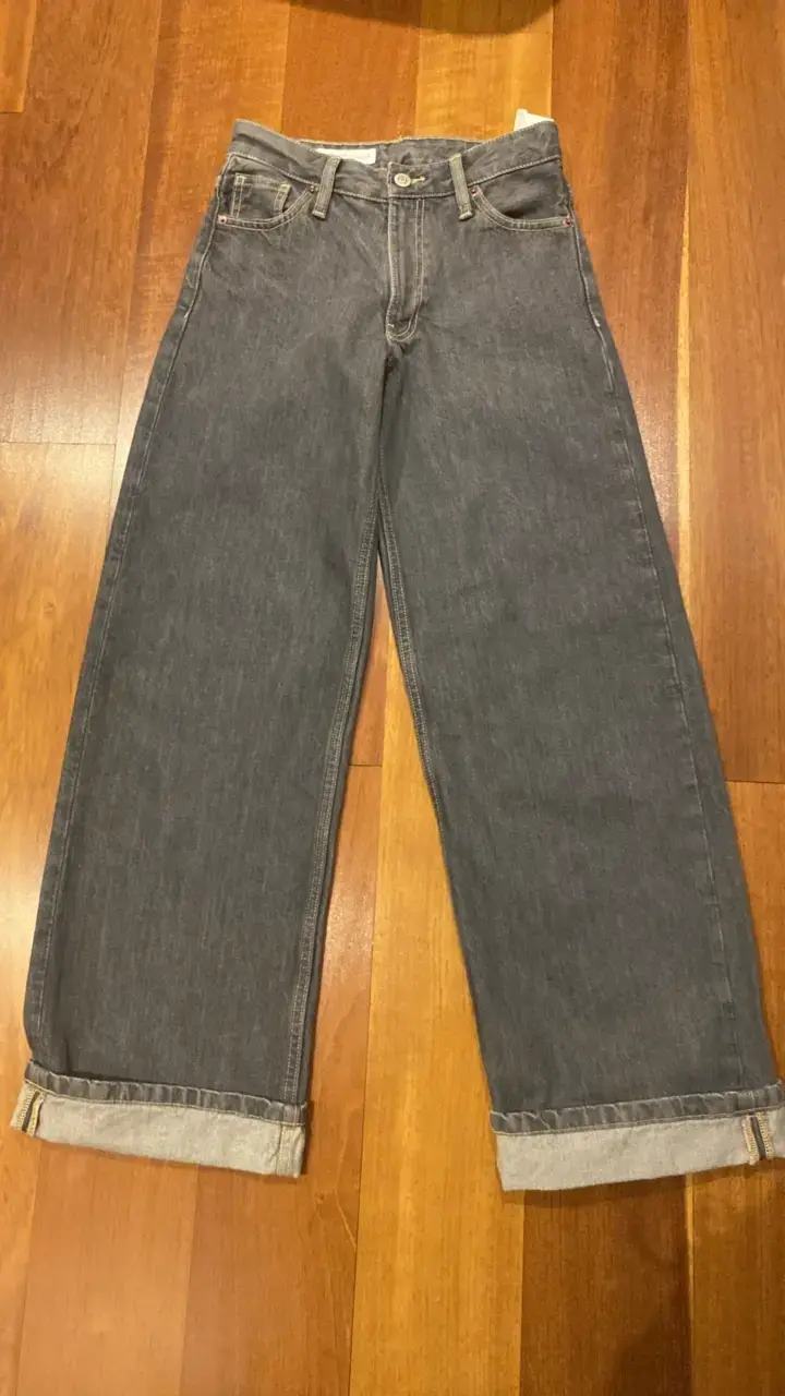 Jeans anchos grises Zara para mujer - 1