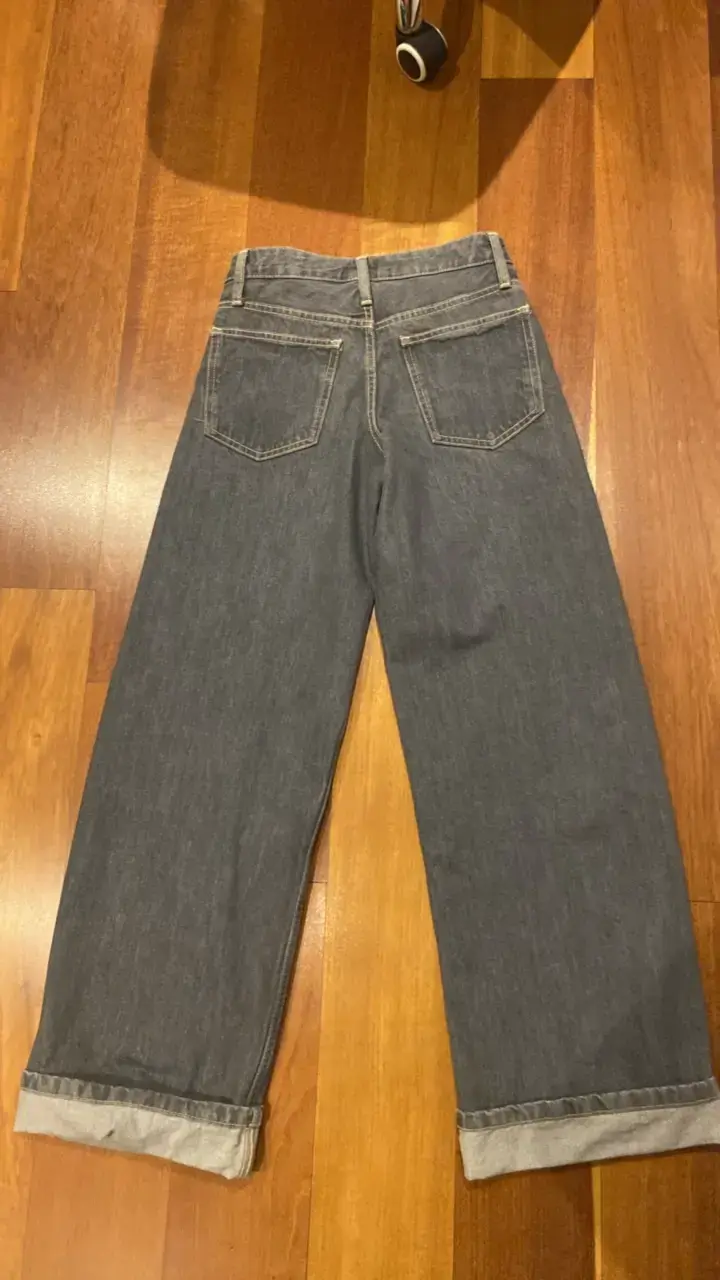 Jeans anchos grises Zara para mujer - 2