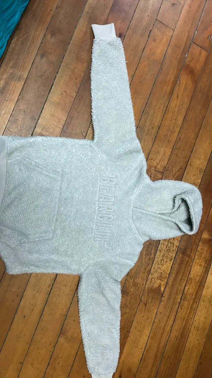Polerón con capucha gris Bearclif para mujer