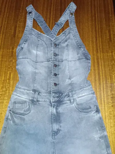 Enterito de mezclilla gris para mujer - miniatura 4