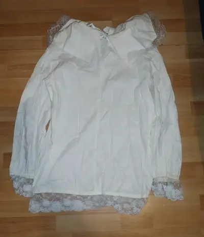¡CAMISA BLANCA ESTILO VICTORIANO / RENACENTISTA M - miniatura 2