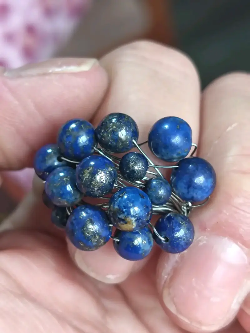 Anillo de piedras azules estilo bohemio - 3