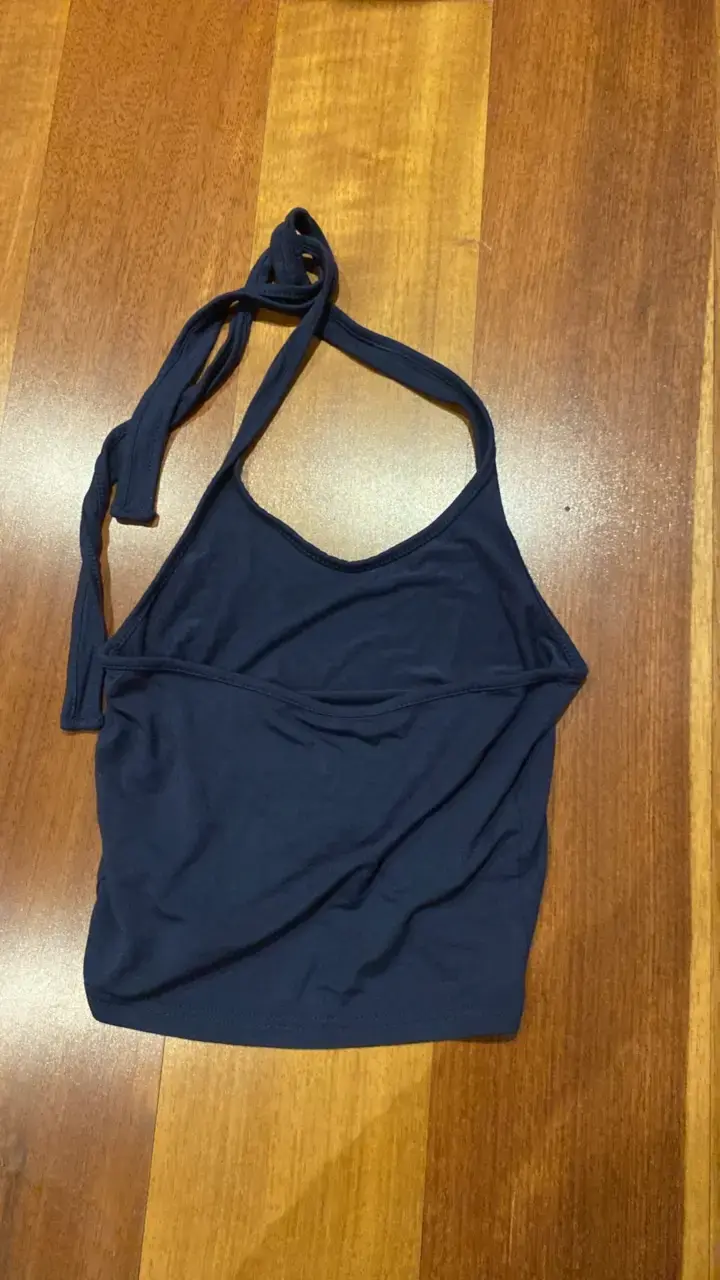 Top halter azul oscuro - 2