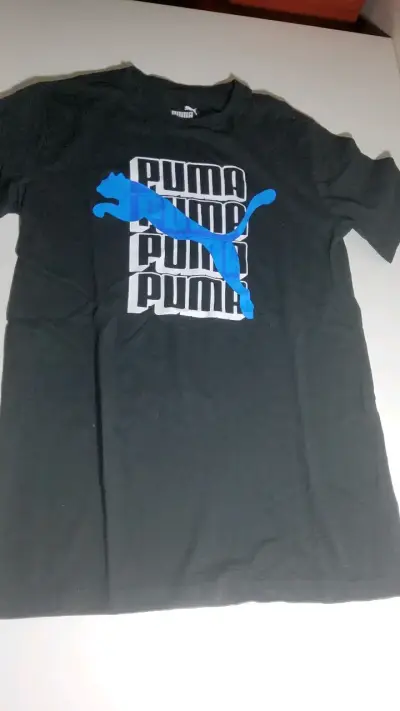 Polera Negra Puma con Logo Azul - miniatura 1
